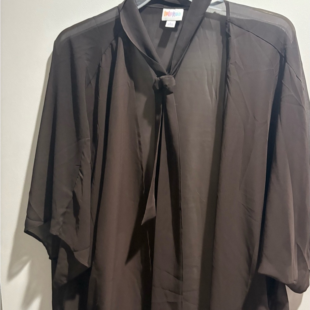 LuLaRoe Dark Brown Sheer Cape Jacket